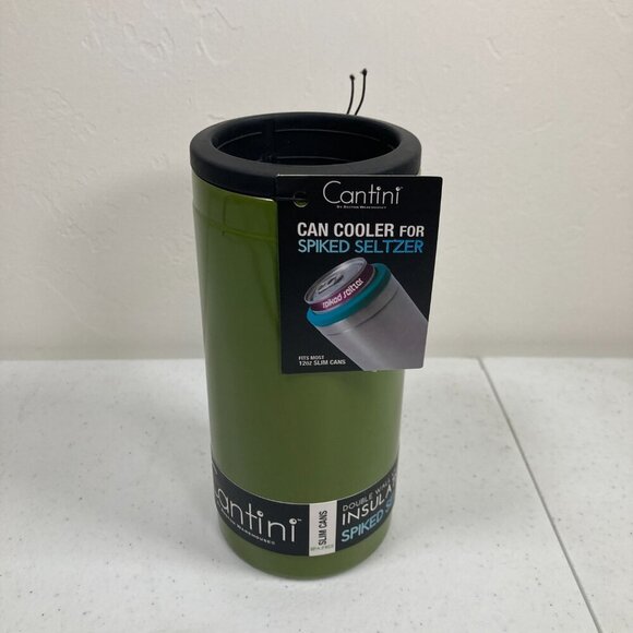 Cantini - Can Cooler for Spiked Seltzer - 12oz Holder - Green Black - NWT - Picture 2 of 13